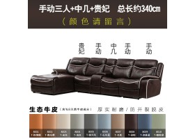 560-3人1茶几+贵妃-生态真皮